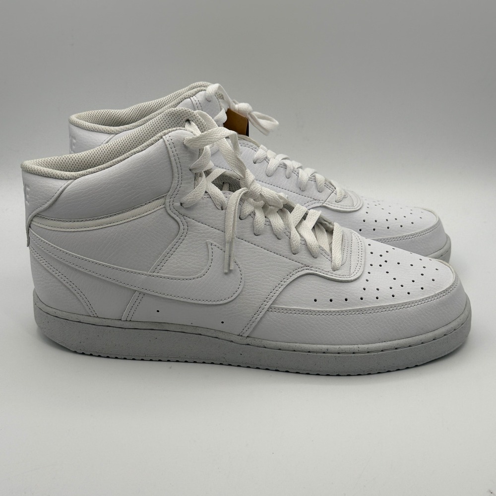Nike Court Vision Mid NN Shoes Mens Size 12 White White Casual DN3577-100
